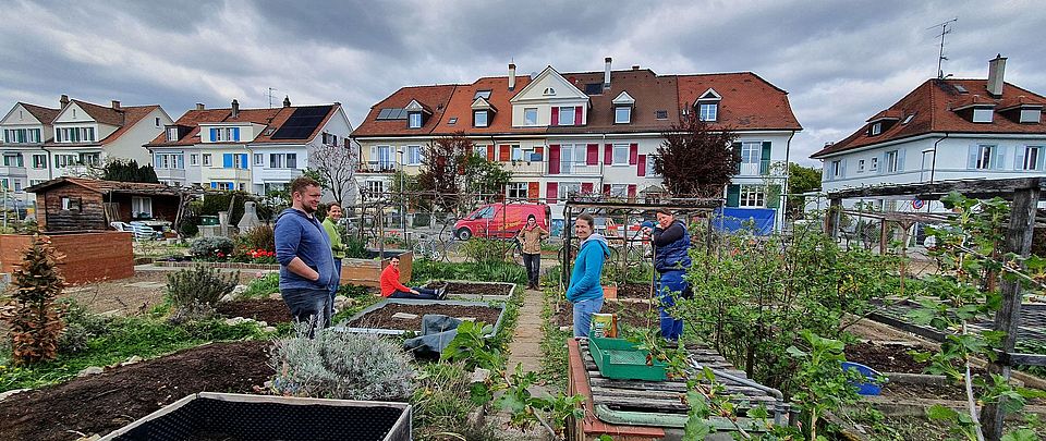 Garten mit Leuten